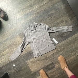 Calvin Klein grey sweater with cutout on shoulder